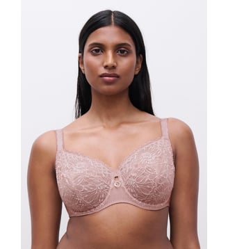 Soutien-gorge emboîtant en dentelle - Chantelle - Rose authentique