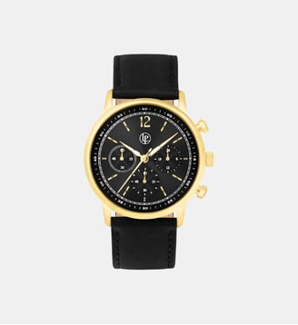 Montre Auguste Noir vif XK4013XN\15 - Louis Pion - Doré