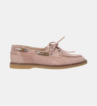 Mocassins en daim avec applications bijou - Pinko - Rose clair