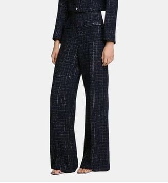 Pantalon en tweed fantaisie - Sandro - Bleu