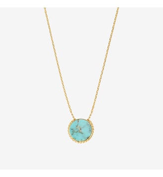 Collier doré opale rose - lady Caroline Najman