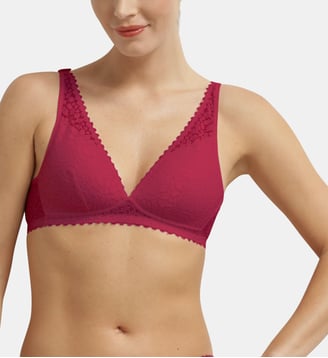 Soutien-gorge triangle sans armatures Daily Dentelle - Dim - Fuchsia