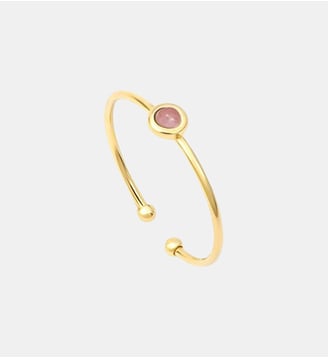 Bague plaqué or rhodochrosite - tiny - Caroline Najman - Rose