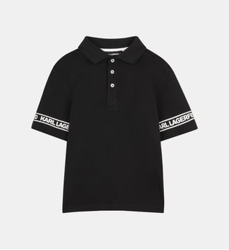 Polo manches courtes - Karl Lagerfeld Kids - Black