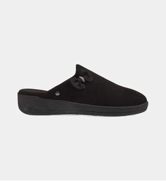 Chaussons Mules petit talon de 4,5 cm - Isotoner - Noir