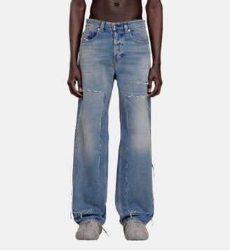 Relaxed Jeans Low Waist 2001 D-Macro - Diesel - Bleu moyen