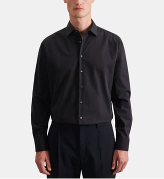 Chemise d'affaires 1/1 Shaped Col Kent - Seidensticker - Noir