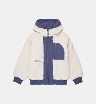 Veste teddy réversible avec capuche - Diesel Kids - Bleu