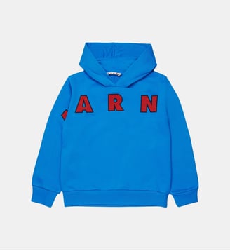 Sweat-shirt à capuche avec logo Marni Patch brodé - Marni - Bluette légère