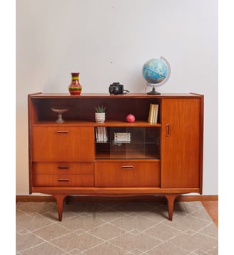 Grand vaisselier en palissandre Maximilien N°381- Produit chiné - Debongout - Bois foncé