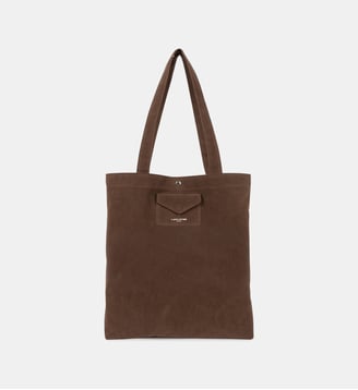 Sac cabas épaule Suédine KBA - Lancaster - Marron