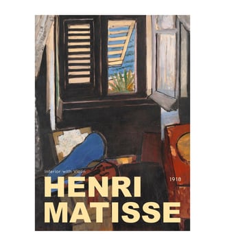 Poster Henri Matisse - Interior with violin - Poster & Frame - Multicolore