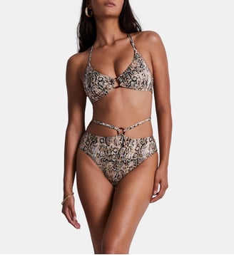 Culotte de maillot de bain taille haute - Aubade - Beige marron