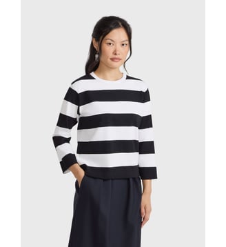 t-shirt en coton - Agnès b. - Noir et blanc