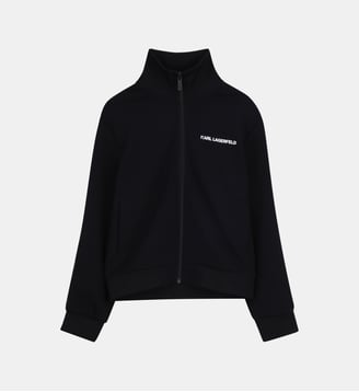 Sweat zippé à capuche - Karl Lagerfeld Kids - Black