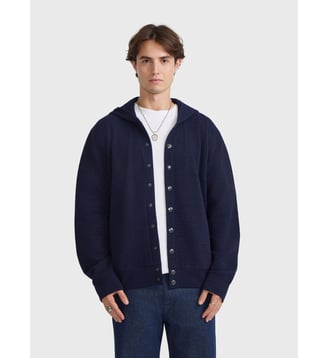 blouson à capuche - Agnès b. - Bleu minorque