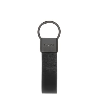 Porte-clés dragonne en cuir signature - Lancel - Noir