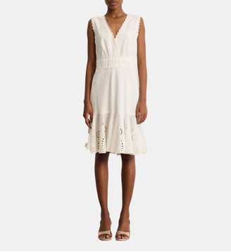 Robe en broderie anglaise - ANNAH - Pablo - Écru