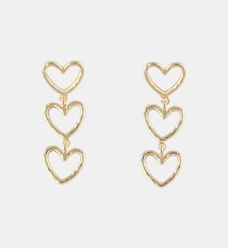 Boucles d'oreilles pendantes 3 cœurs - Balaboosté - Doré