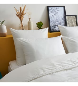 Oreiller MEDIUM Extra-Doux - Coton Bio - Emile - Wake Me Green - Blanc