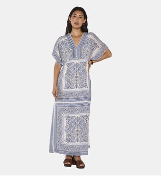 Robe Imprimée Droite Benedicte - Maison 123 - Bleu