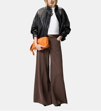 Blouson en cuir nappa - Pinko - Limousine noire