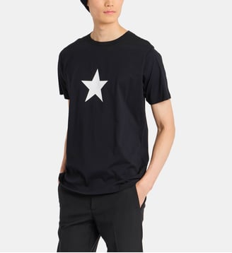 T-shirt étoile manches courtes en coton - Agnès b. - Noir