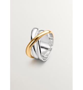 Anneau large triple croix en argent 925 - Aristocrazy - Or et argenté