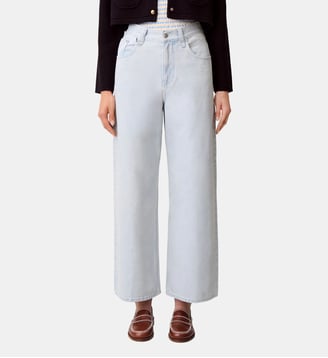 Jean denim délavé - Claudie Pierlot - Denim bleu clair