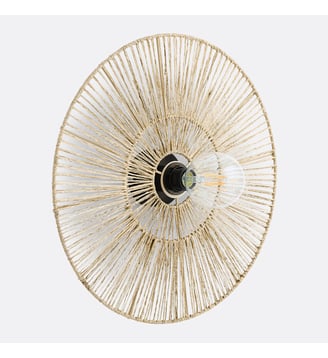 Applique ou plafonnier, rond, diamètre 50 cm - La Redoute Interieurs - Naturel