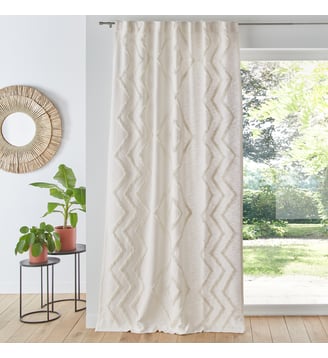 Rideau pattes cachées coton - La Redoute Interieurs - Blanc