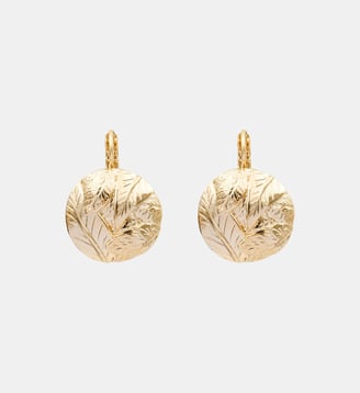 Boucles d'oreilles dormeuses rondes   - Lucy - Satellite - Blanc