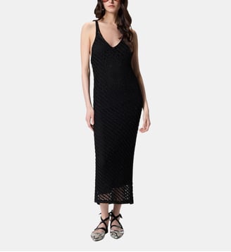 Robe midi façon crochet à paillettes Pinko