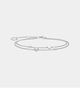 Bracelet avec cœurs et pierres blanches - Thomas Sabo - Argent