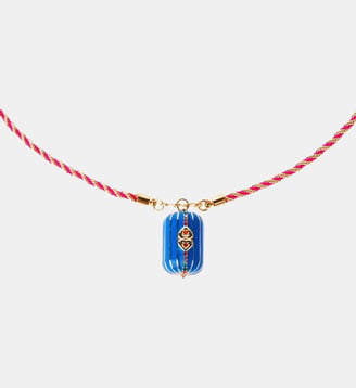 Collier sautoir en cordon avec charm central FELICE - Hipanema - Bleu