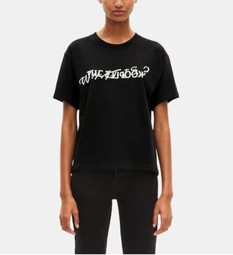 T-shirt What is avec perles - The Kooples - Noir