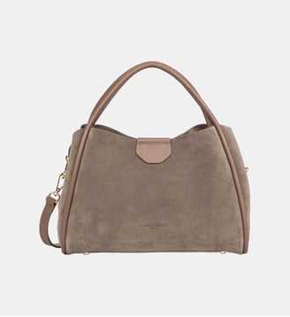 Sac à main Suède Ida en cuir - Lancaster - Taupe