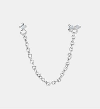 Boucle d'oreille chaîne pendante Frimas argent - Nebuleuse Bijoux - Argent