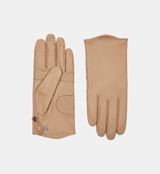 Gants Ruba Mobilité Homme Cuir Doublés Soie - Agnelle - Sand