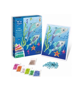L'art du sequin - dauphins - Sentosphère - Multicolore