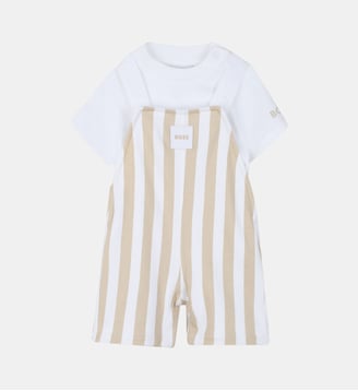 Ensemble salopette et tee-shirt - BOSS Kidswear - Sand