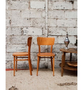 Paire de chaises Thonet Alma N°988- Produit chiné - Debongout - Bois clair