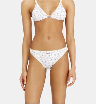String en coton à imprimé floral all-over - Diesel - Blanc