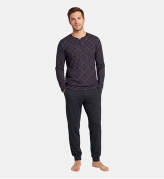 Pyjama long d'homme en Coton - Impetus - Bleu marine