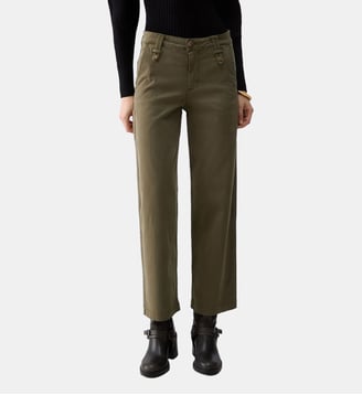 Pantalon flare cropped - Liu Jo - Vert
