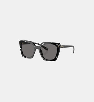 Lunettes de soleil Carré PR 23ZS - Prada - Noir cristal écaille de tortue