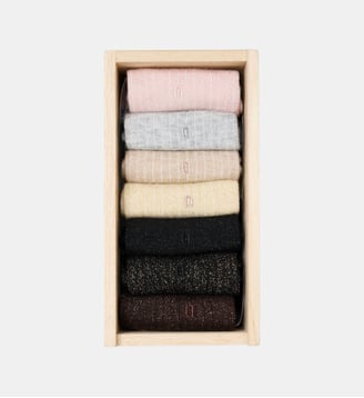 Coffret de 7 chaussettes - Odaje - Multicolore paillettes