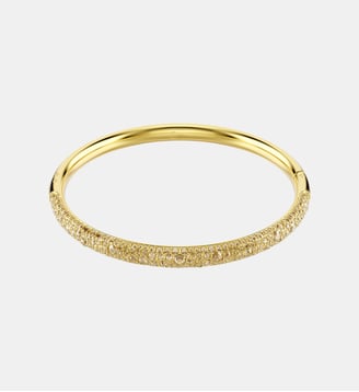 Bracelet-jonc Sublima, Pavé neige, Métal rhodié - Swarovski - Jaune