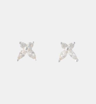 Puces d'oreilles papillon avec zirconium en argent garanti - Balaboosté - Argent