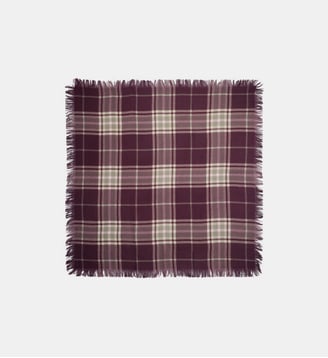Mini carré Swann Tartan - Bompard - Grenat et millet